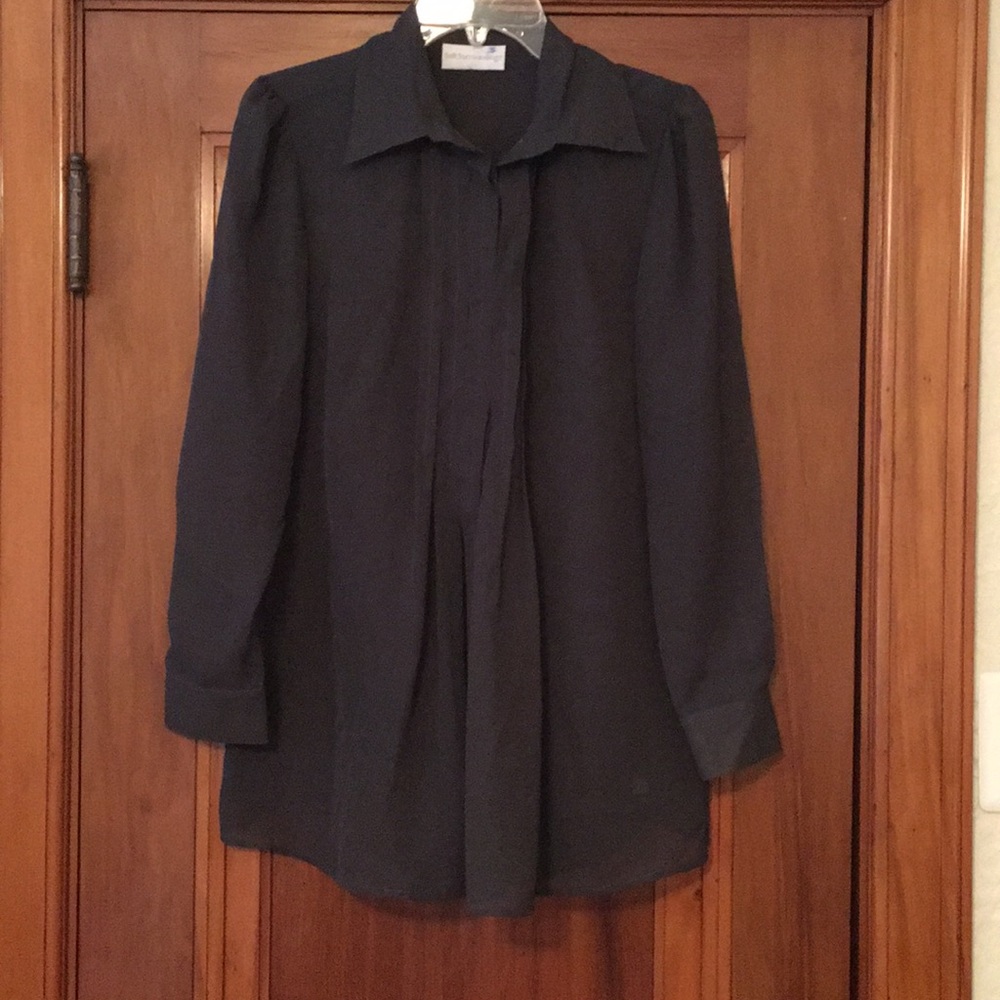 Charcoal Sheer Blouse